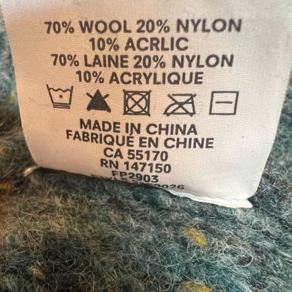 Frank + Oak Women’s Sweater Size Small Wool Blend Green Oversized Turtleneck - Picture 8 of 9